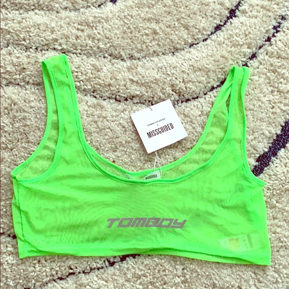 Neon Green “Tomboy” Bra Top